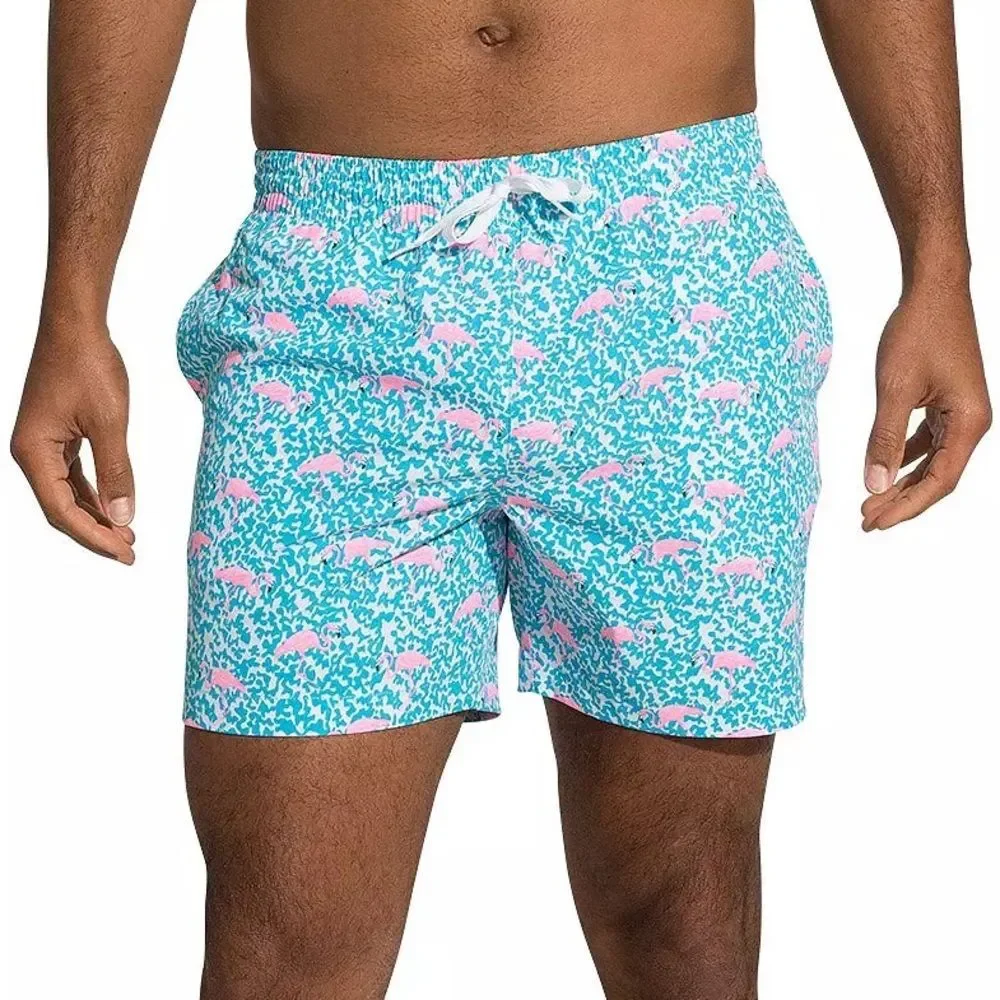 Chubbies The Domingos Are For Flamingos Lined Swim Trunks - Size 2XL